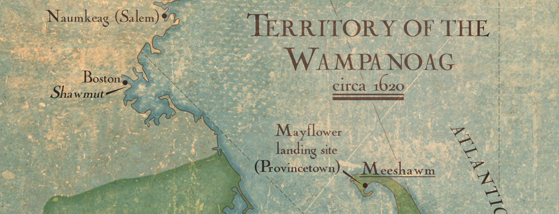 Territory of the Wampanoag Map