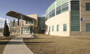 Columbine High School front entrance