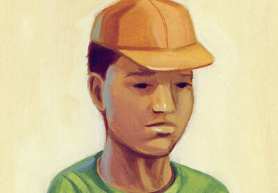 Illustration of a young man in a hat
