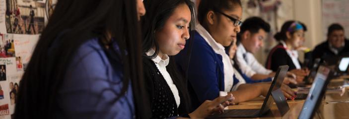 Teaching Tolerance students in classroom; learning plans