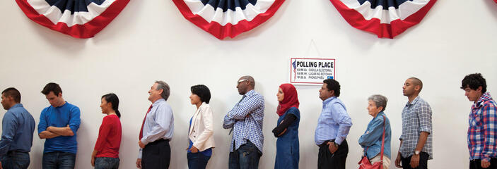 Polling place line