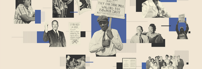 Collage of civil rights activists.