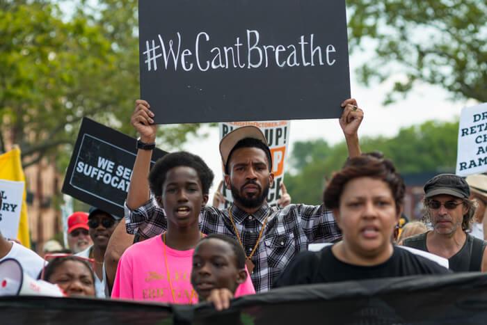 BLM coalition supporters honor Eric Garner NYC