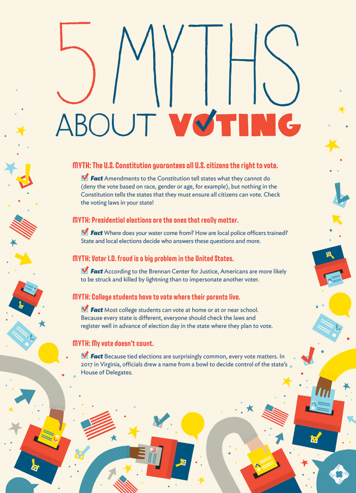 Five Myths About Voting poster