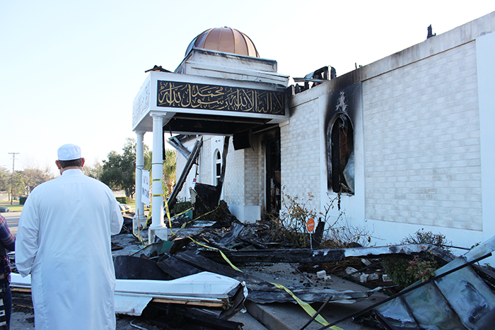 Burned Mosque in Victoria, Texas.