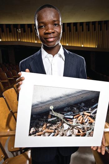 Kelvin Jallayu, 17, from Liberia, photo portrait
