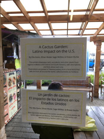 "A Cactus Garden: Latino Impact on the U.S." exhibit.